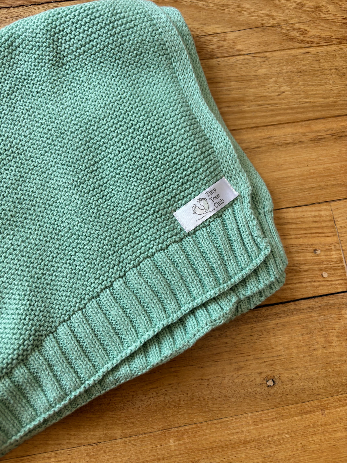 Baby Blankets - 100% Cotton - Aqua Floral