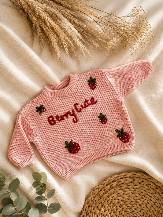 Ready-made Kids Personalised 'Berry Cute' Jumper | 3-6 Months