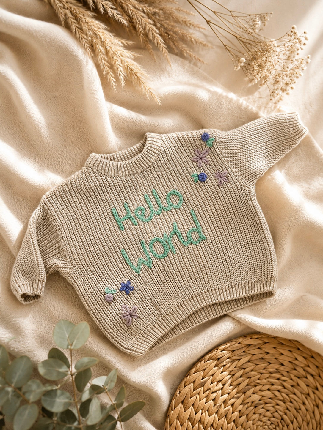 Ready-made Kids Personalised 'Hello World' Jumper | 0-3 Months