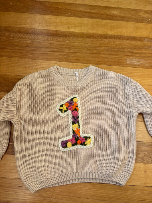Ready-made Kids Personalised '1' Jumper | 12-18 Months