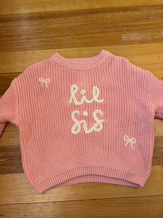Ready-made Kids Personalised 'Lil Sis' Jumper | 6-9 Months