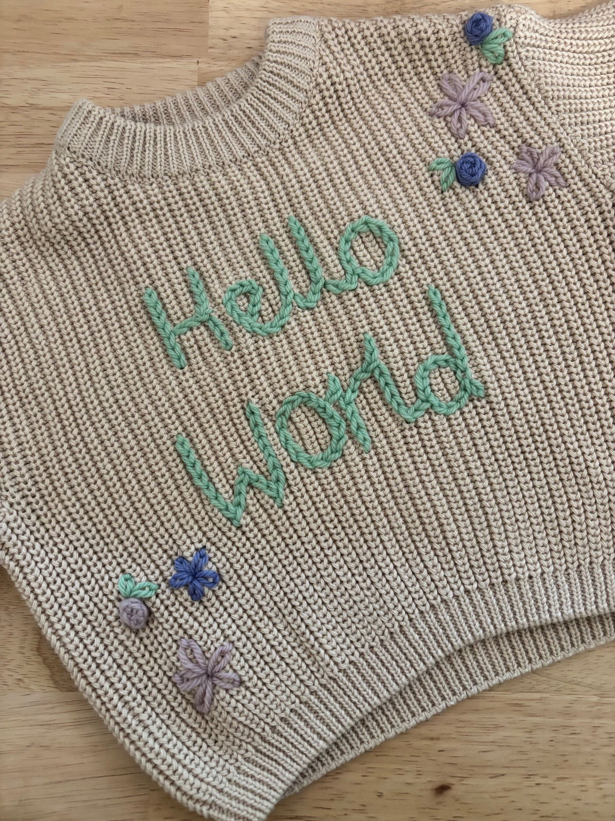 Ready-made Kids Personalised 'Hello World' Jumper | 0-3 Months