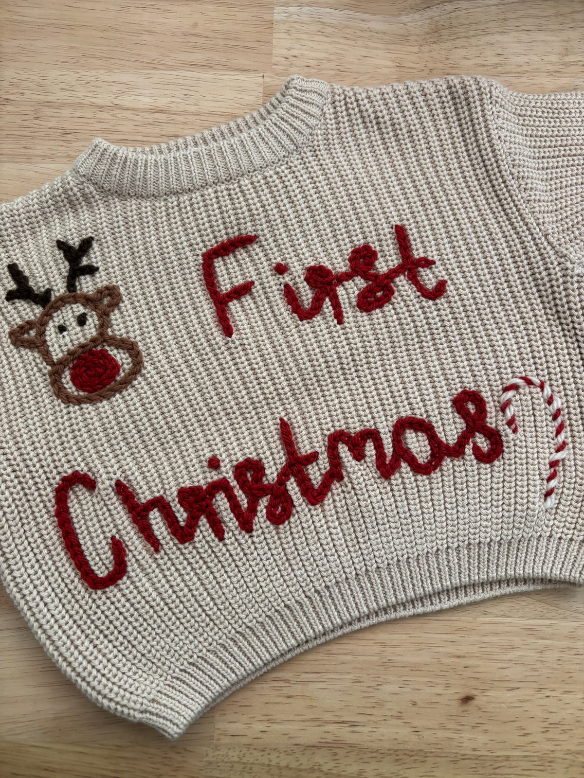 Ready-made Kids Personalised 'First Christmas' Jumper | 0-3 Months