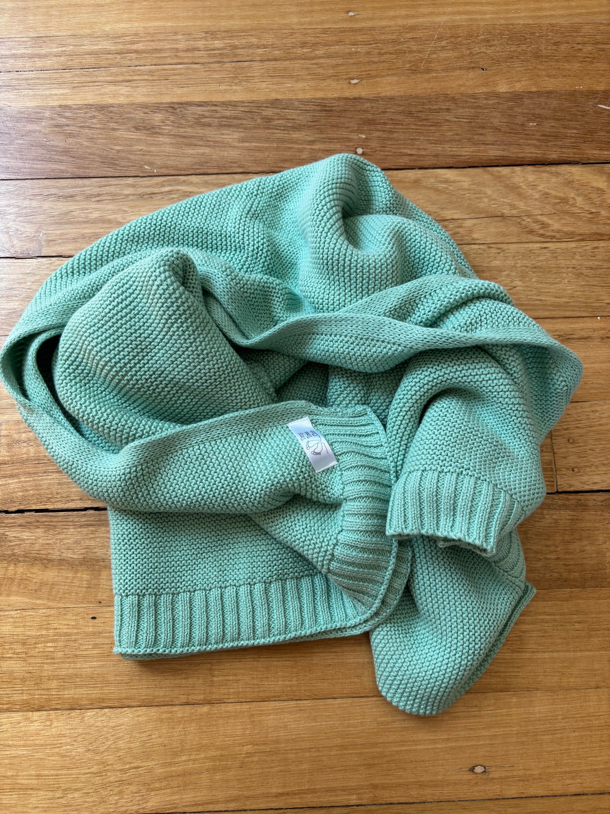 Baby Blankets - 100% Cotton - Aqua Floral