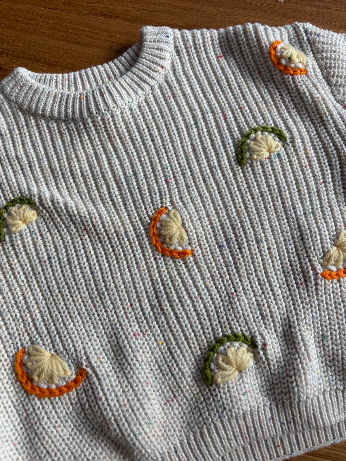 Ready-made Kids Personalised 'Citrus' Jumper | Size 6-9 Months