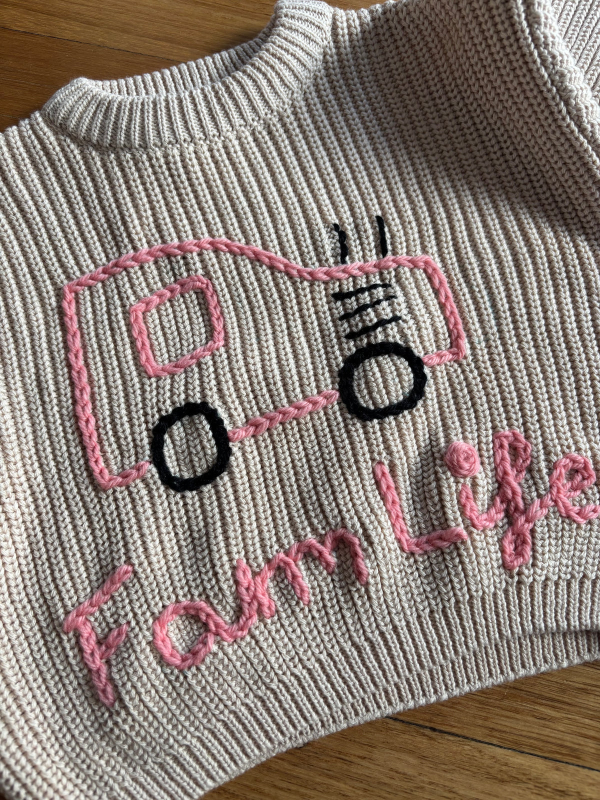 Ready-made Kids Personalised 'Farm Life' Jumper | Size 3-6 Months