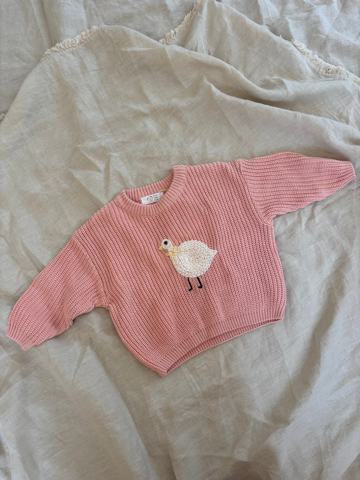 Ready-made Kids Personalised 'Goose' Jumper | Size 6-9 Months