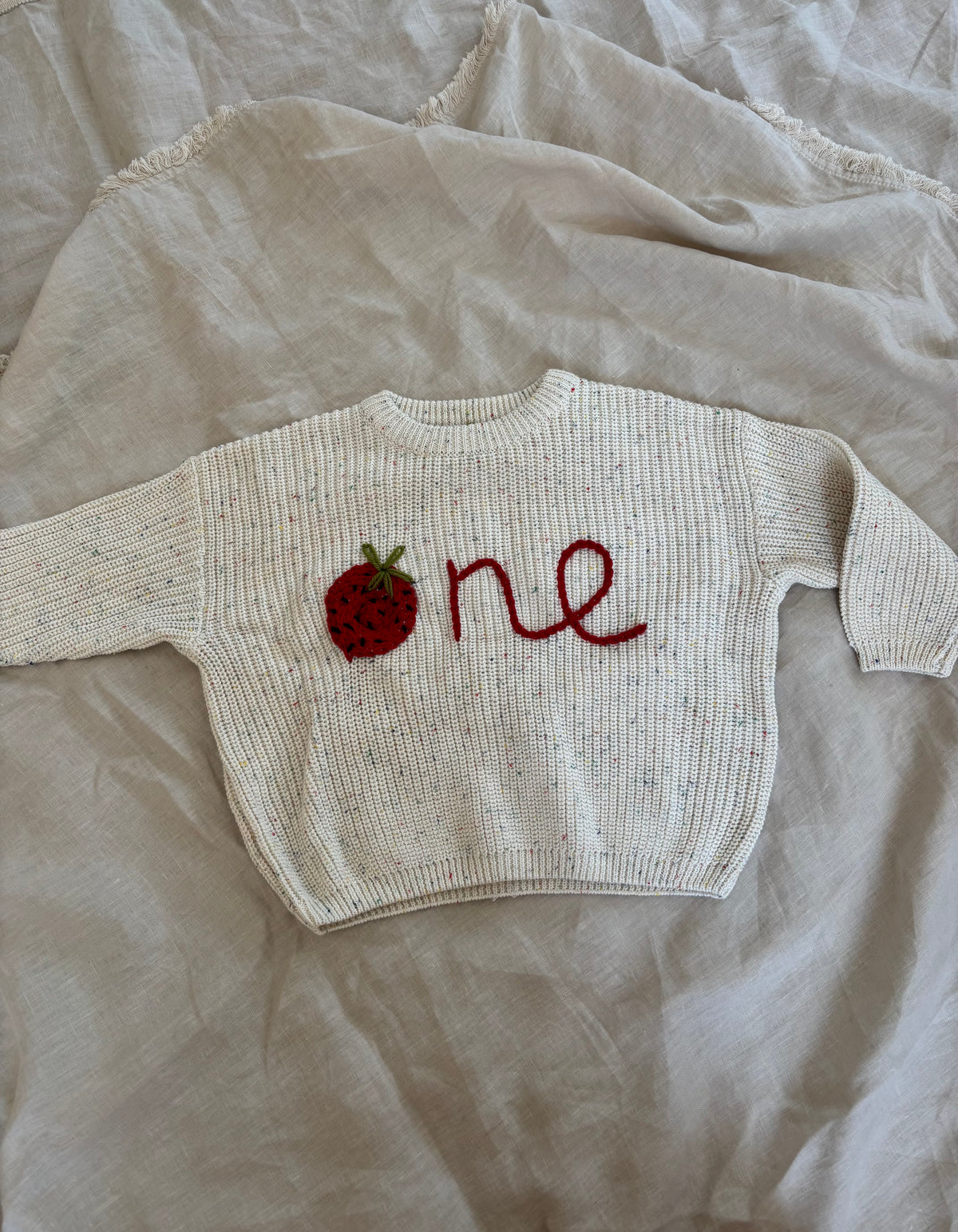 Ready-made Kids Personalised 'One' Berry Jumper | 12-18 Months