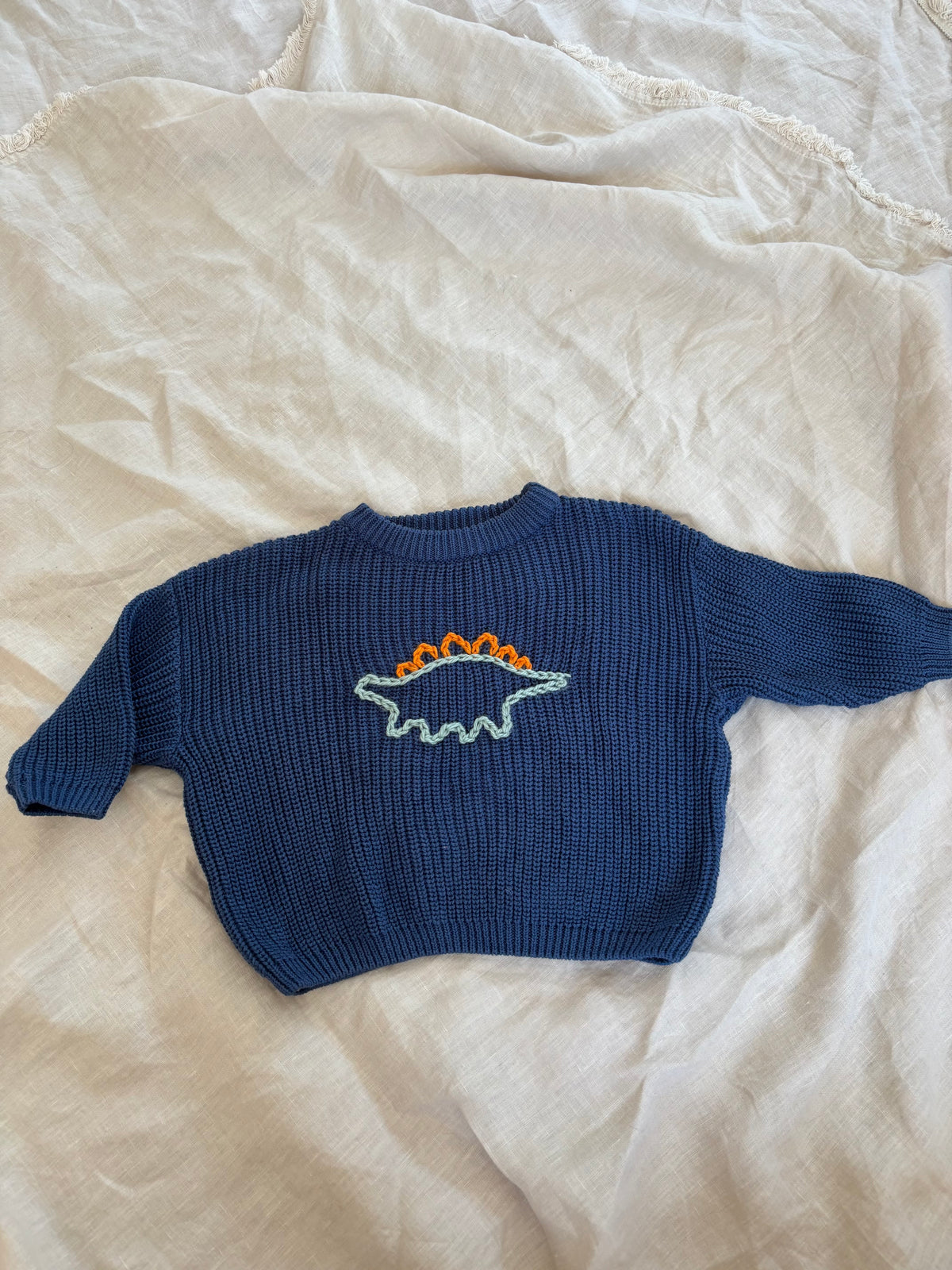 Ready-made Kids Personalised 'Dinosaur' Jumper | Size 6-9 Months